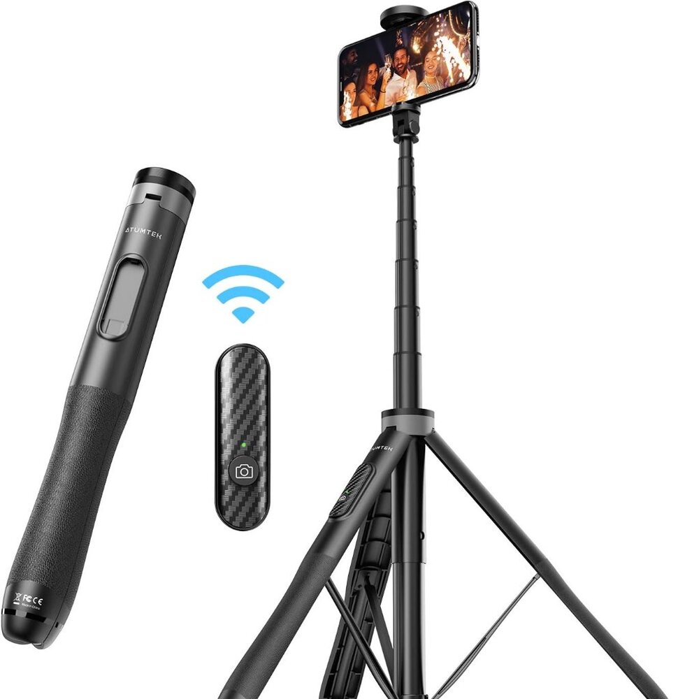 ATUMTEK 51" Selfie Stick Tripod, All in One Extendable Phone Tripod Stand